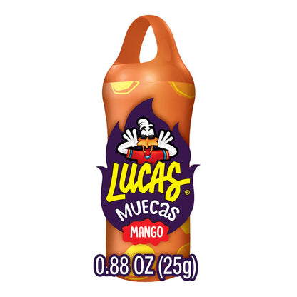lucas muecas mango lollipops with chili powder 10ct authentic Mexican candy
