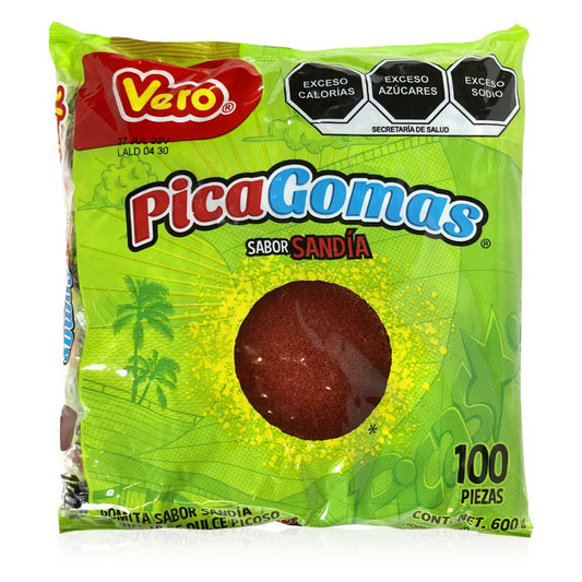 Vero Picagoma Sandia 100ct Bag WWatermelon/Chili Mexican Candy