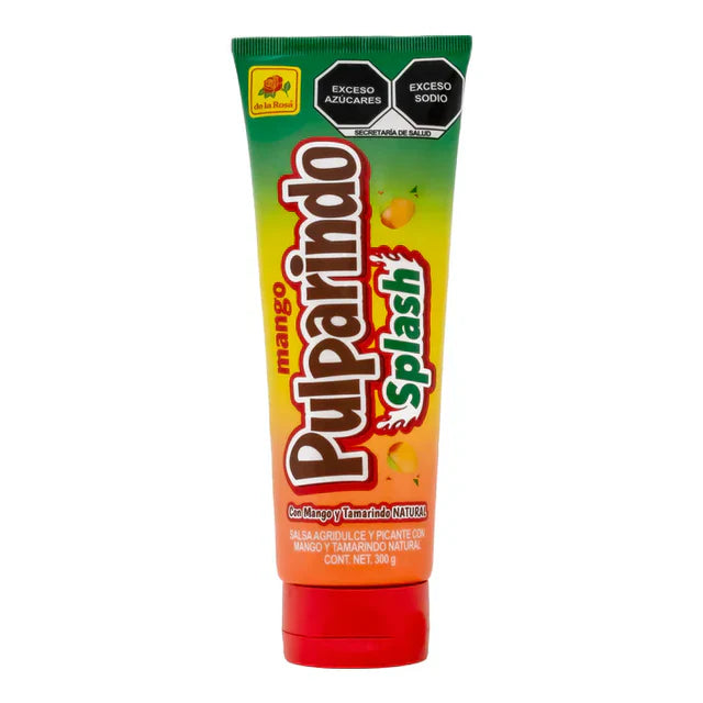 De La Rosa Pulparindo Squeeze Mango 10.58oz tube of Mexican tamarind mango candy