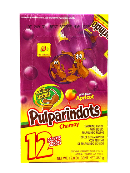 Pulparindots Chamoy 12ct Tamarind/Chamoy Mexican Candy