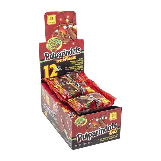 pulparindots extra spicy tamarind candy 12ct authentic Mexican candy
